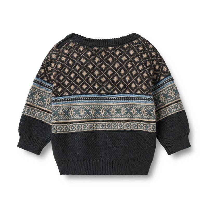 Wheat, Jacquard Pullover Julius Baby, Navy