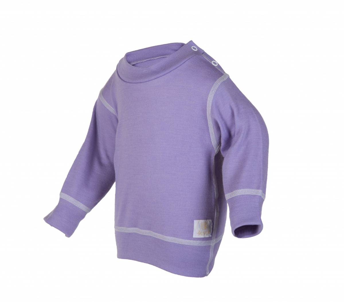Janus Genser m.trykknapp Babywool Lavendel (60 cm)