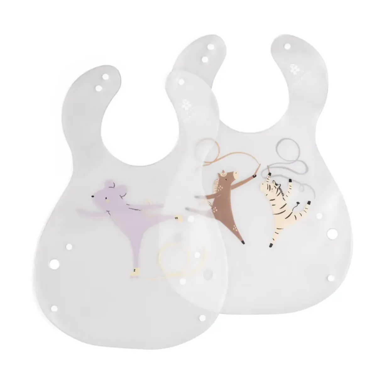 Sebra, Bib, printed, 2 pcs, Teeny Toes