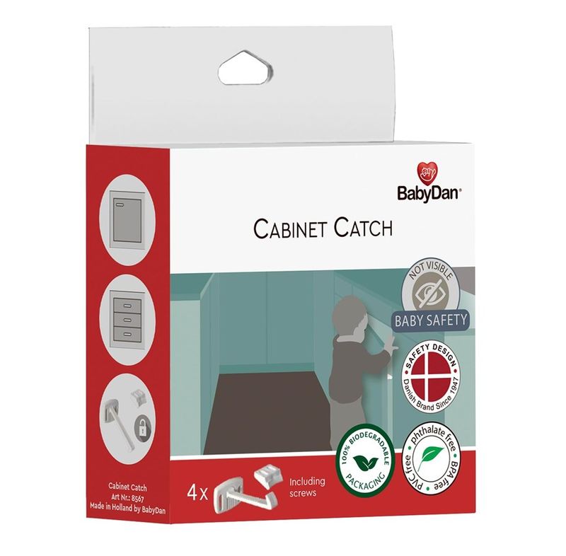 BabyDan Cabinet Catch, 4 pcs. in box (12 pcs in Mbox)