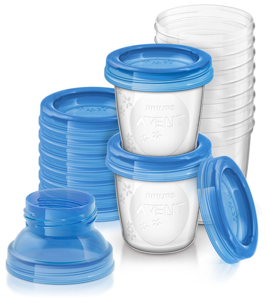 Avent VIA beger 10pk +adapter