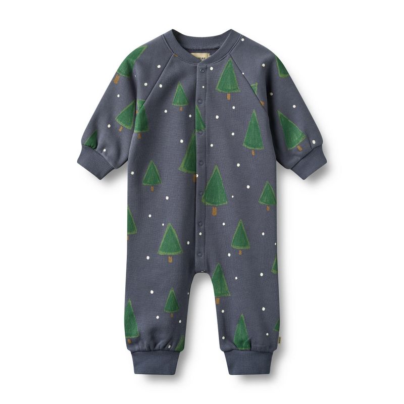 Wheat, Jumpsuit L/S Lilo,  greyblue holiday