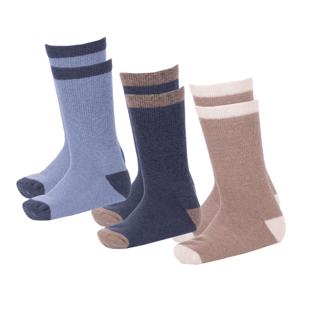 Bruse ullsokker, 3pk Edland, Blue Mix (32-34)