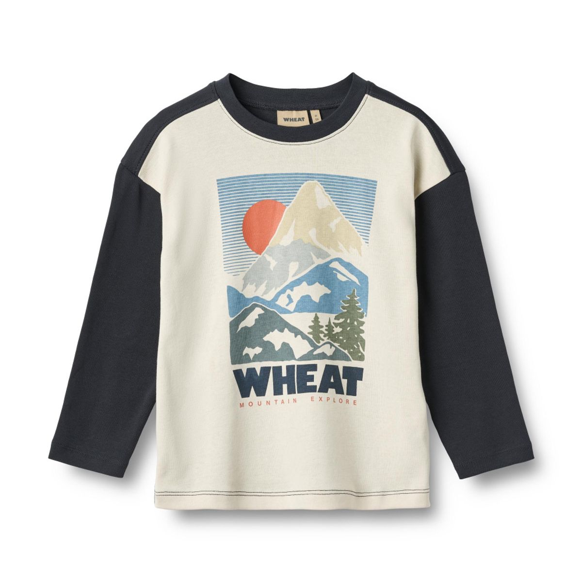 Wheat, T-shirt L/S Beck, Eggshell (128/8år)