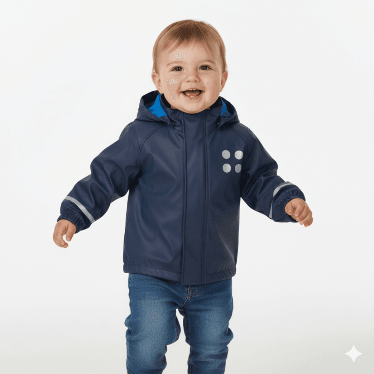 Regnjakke Baby, Lego Kidswear, Iconic, Mørke blå (104)