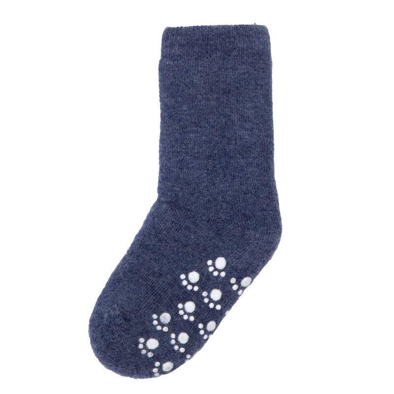 Joha ullsokker med antiskli, Denim melange