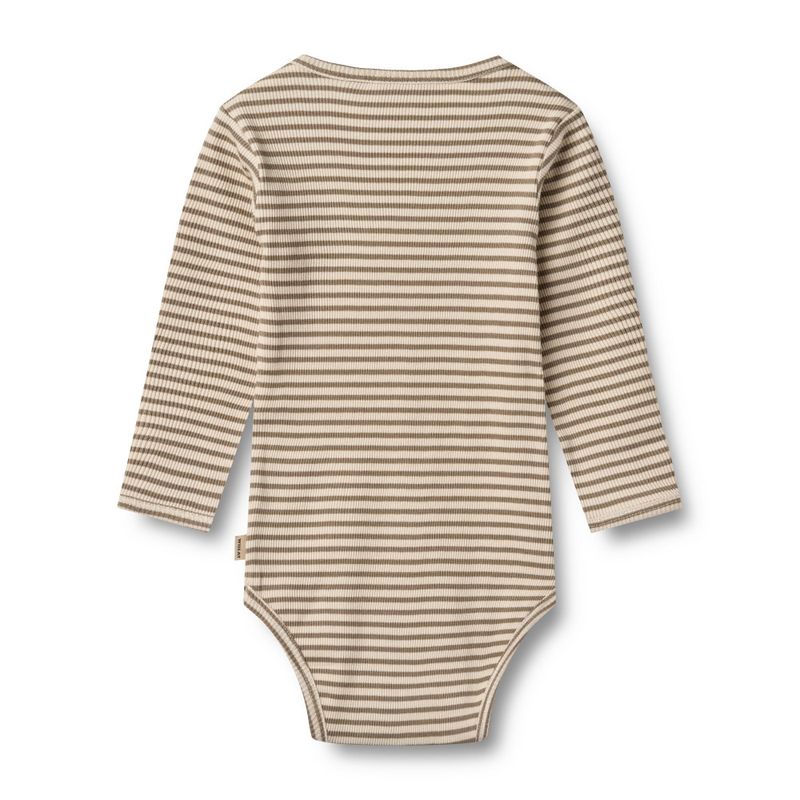Wheat, Body L/S Berti Baby, Stone Stripe