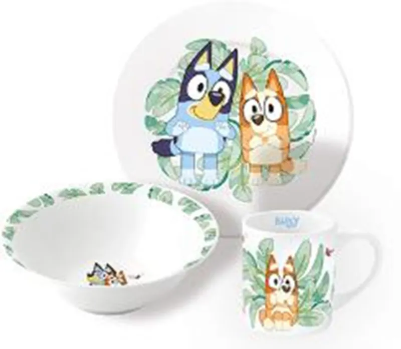 BLUEY 3 Deler Gavesett i Keramikk, SNACK