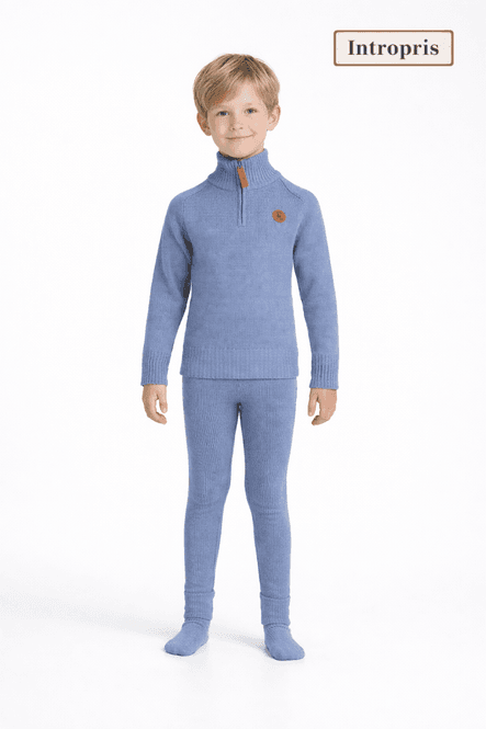 Hovedbilde Bruse strikket ullsett, Beitostølen, Blå