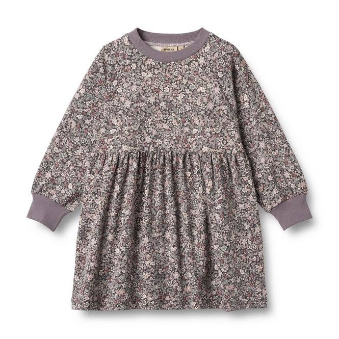 Hovedbilde Wheat, Jersey Dress L/S Dorthea, Purple Stone Flowers