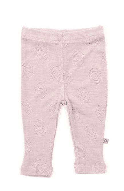 Hovedbilde Smallstuff Leggings prematur, merinoull, Powder jaquard
