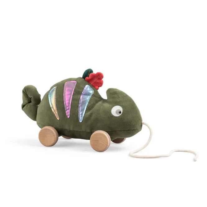 Hovedbilde Sebra, Pull-along toy, soft, Carley the chameleon