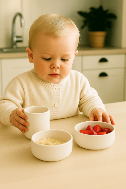 Hovedbilde Filiokus spisesett i silikon – trygt, robust og klart for hverdagens måltider, ...