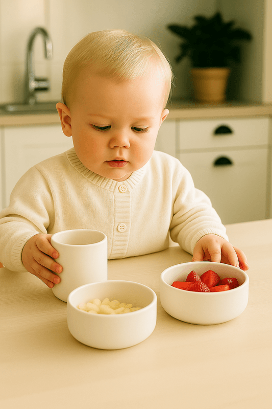 Filiokus spisesett i silikon – trygt, robust og klart for hverdagens måltider, Pristine