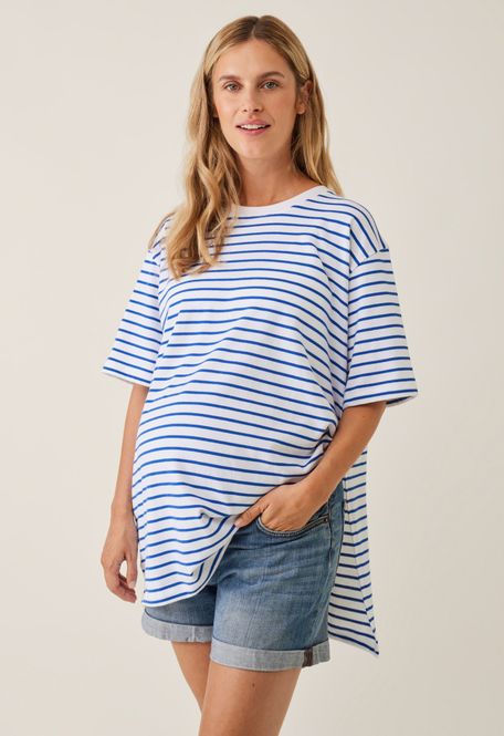Hovedbilde Boob, The-shirt split, striper white/blue
