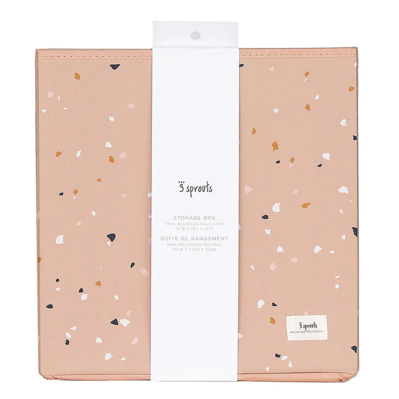 3 Sprouts Storage Box, Terrazzo/Clay