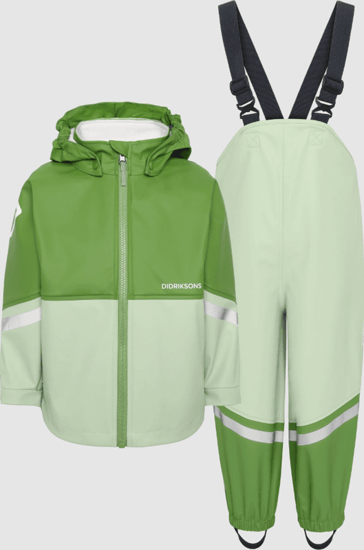 Didriksons Waterman Kids regnsett, Light Algae Green
