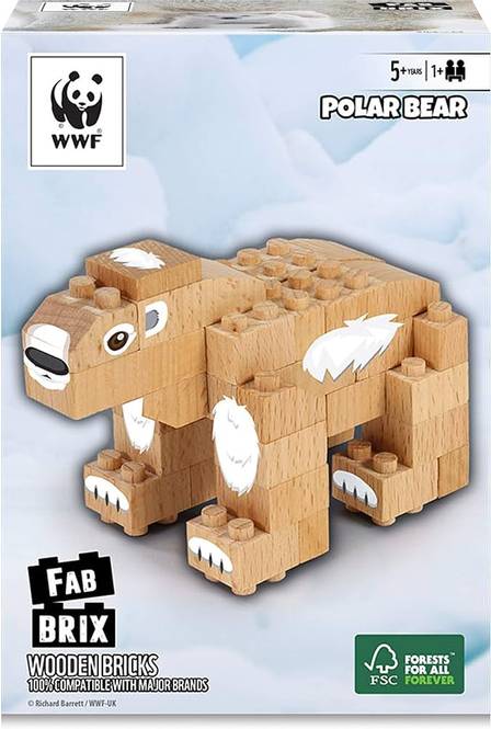 Hovedbilde FabBrix byggesett, WWF isbjørn