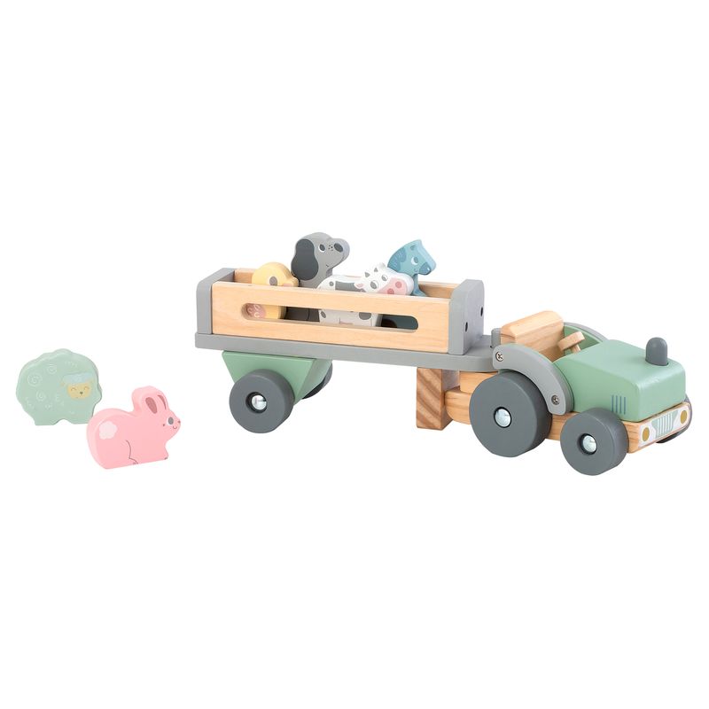 Kinder og Kids Traktor med Tilhenger og Dyr