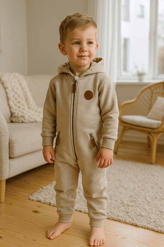 Bruse Bomull Jumpsuit, Gran, Dune gråbeige