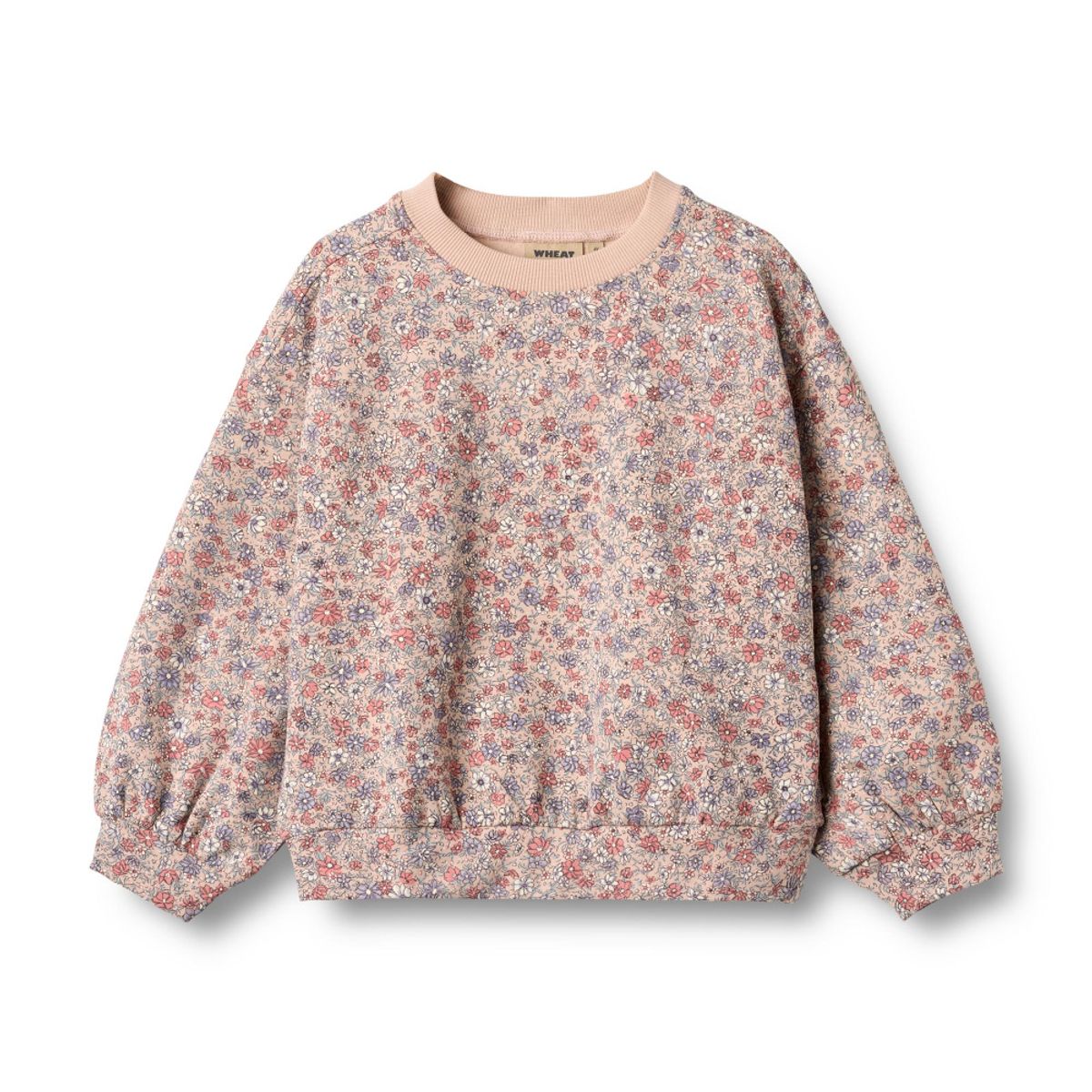 Wheat, Sweatshirt L/S Lia, Rose Dust Flowers (128/8år)