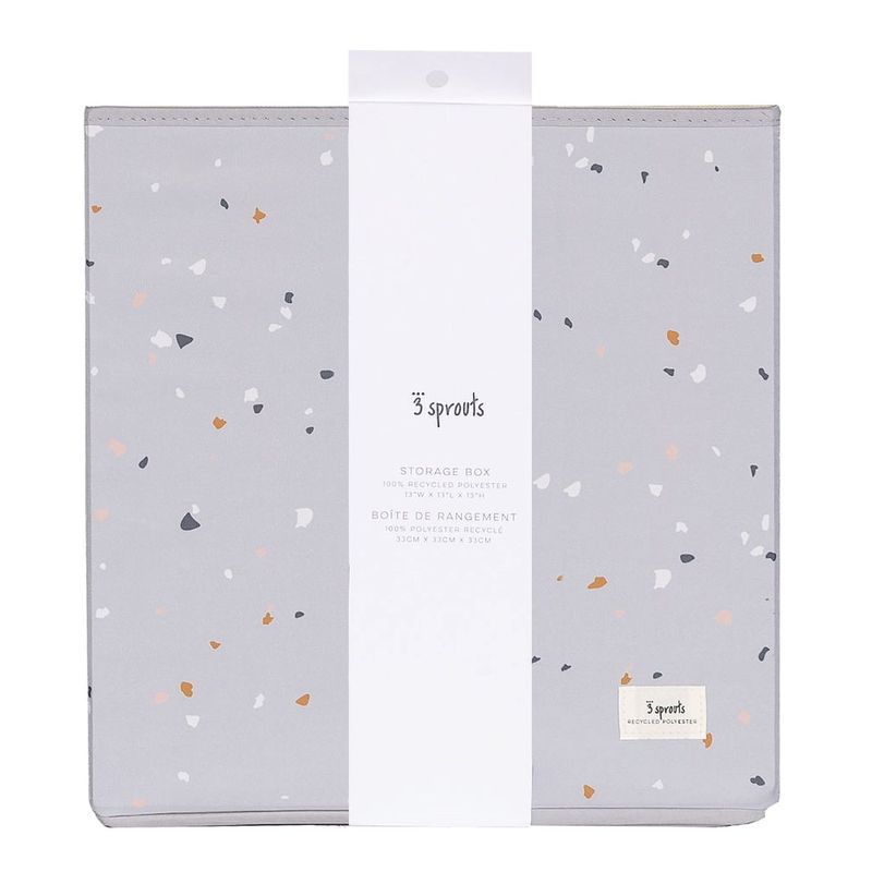 3 Sprouts Storage Box, Terrazzo/Light gray