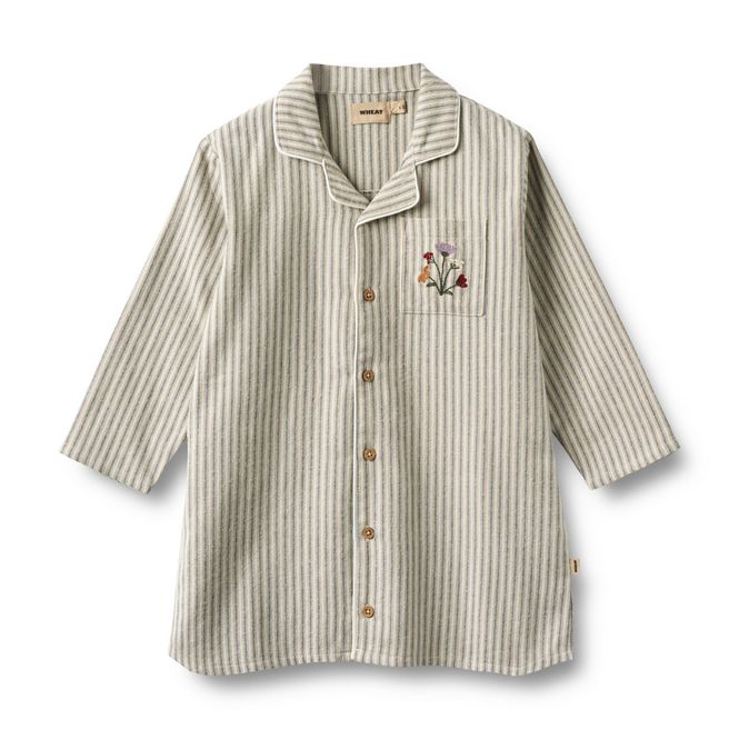Hovedbilde Wheat, Nightgown L/S Sylva, Blue Stripe