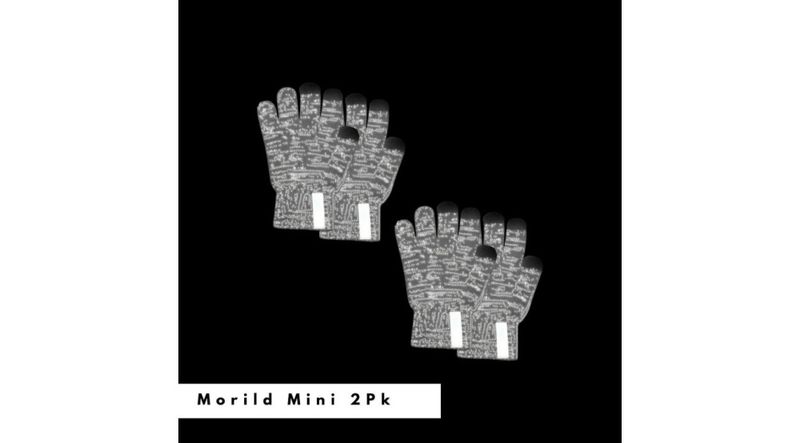 Morild Mini Magic fingervanter Junior 2-pk med refleks, grå