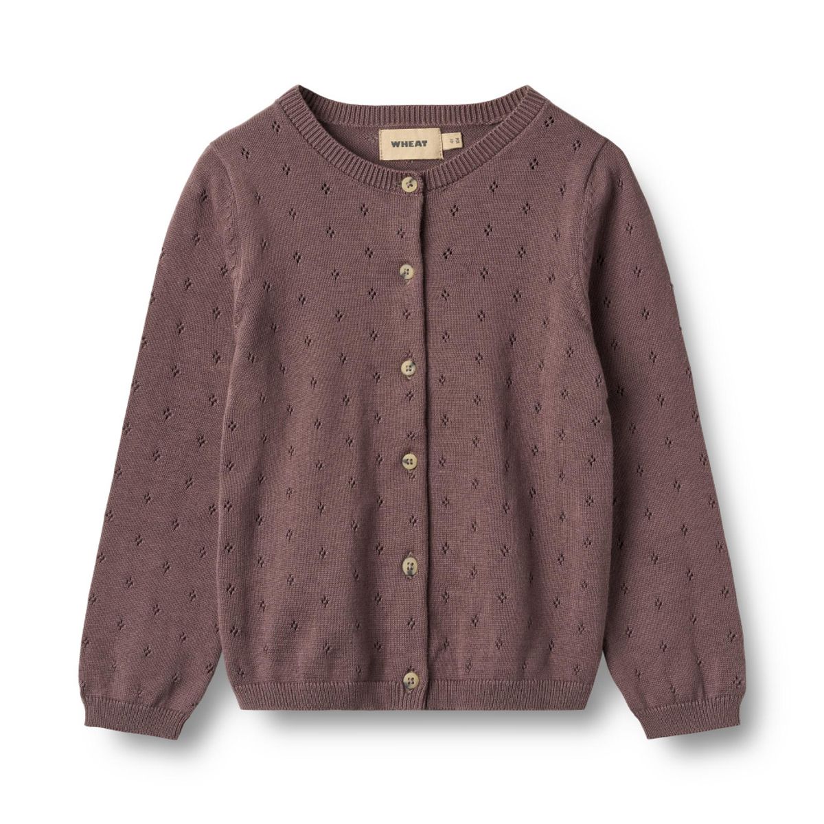 Wheat, Knit Cardigan Maia, Plum (98/3år)