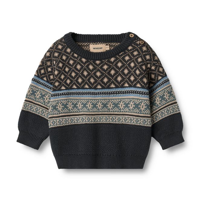 Hovedbilde Wheat, Jacquard Pullover Julius Baby, Navy