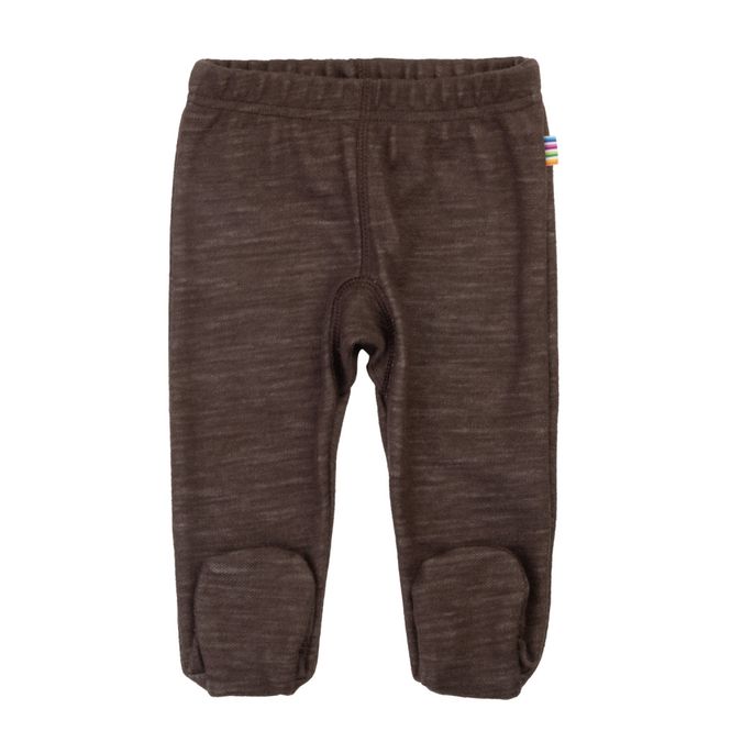 Hovedbilde Joha ulleggings med fot, ull/bambus, Mørkebrun